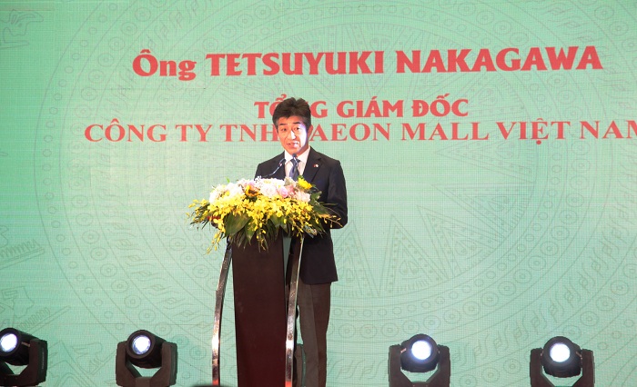 Tổng Giám đốc AEON MALL Việt Nam Nakagawa Tetsuyuki phát biểu